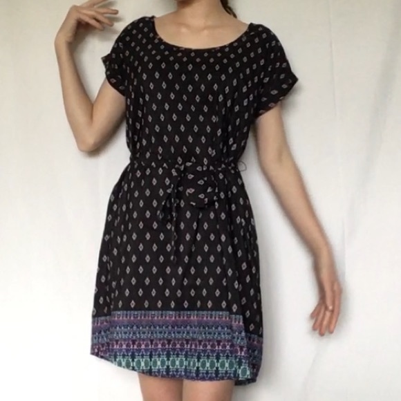 HIPPIE ROSE SHIFT DRESS WITH WAIST TIE - Picture 7 of 8